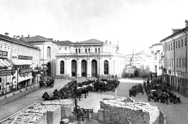 Биржевая площадь в начале 1870-х гг.